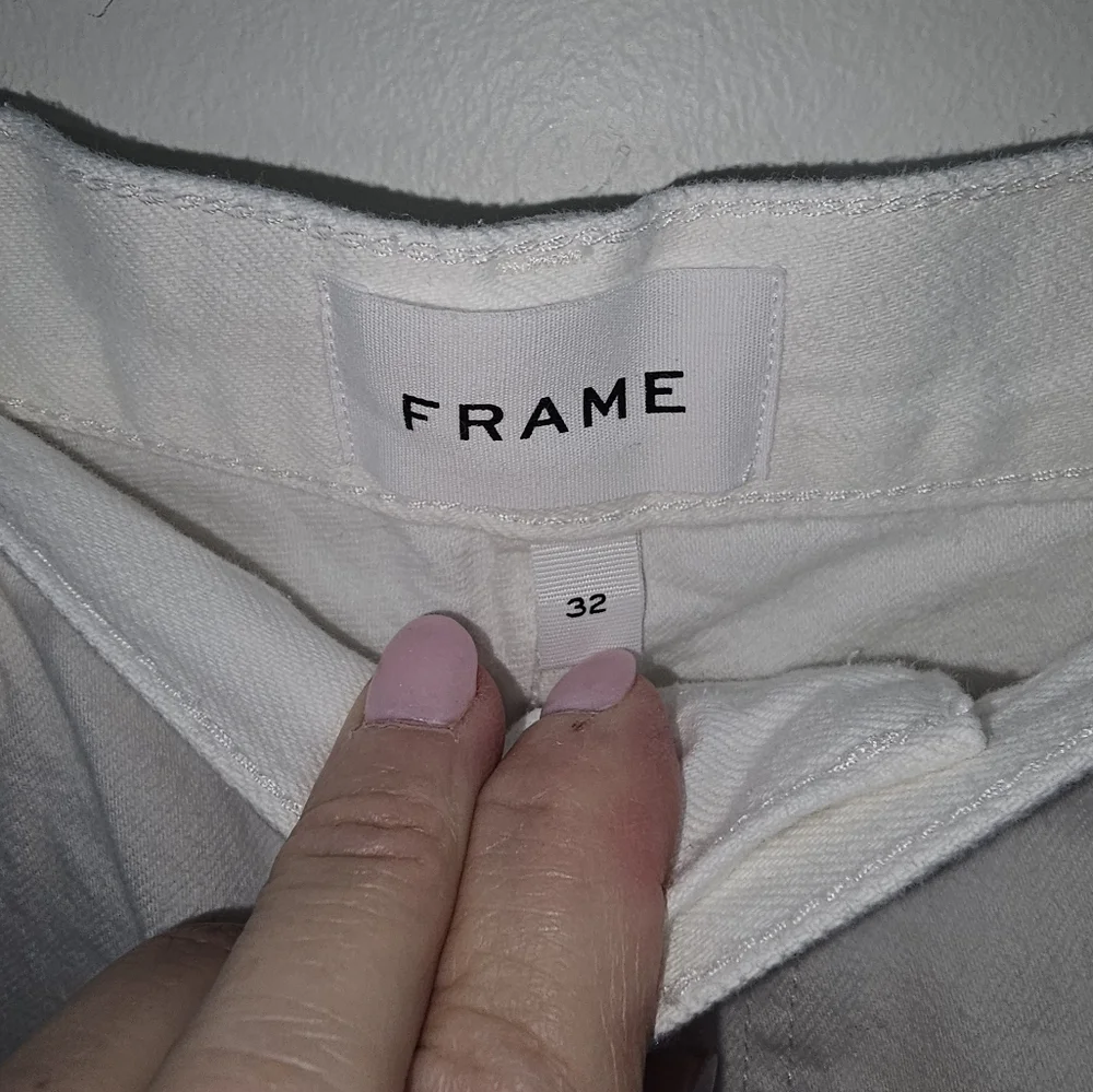 Frame Denim Jeans Womens 32 Ultra High Rise Barrell White LIKE NEW - Picture 4 of 13